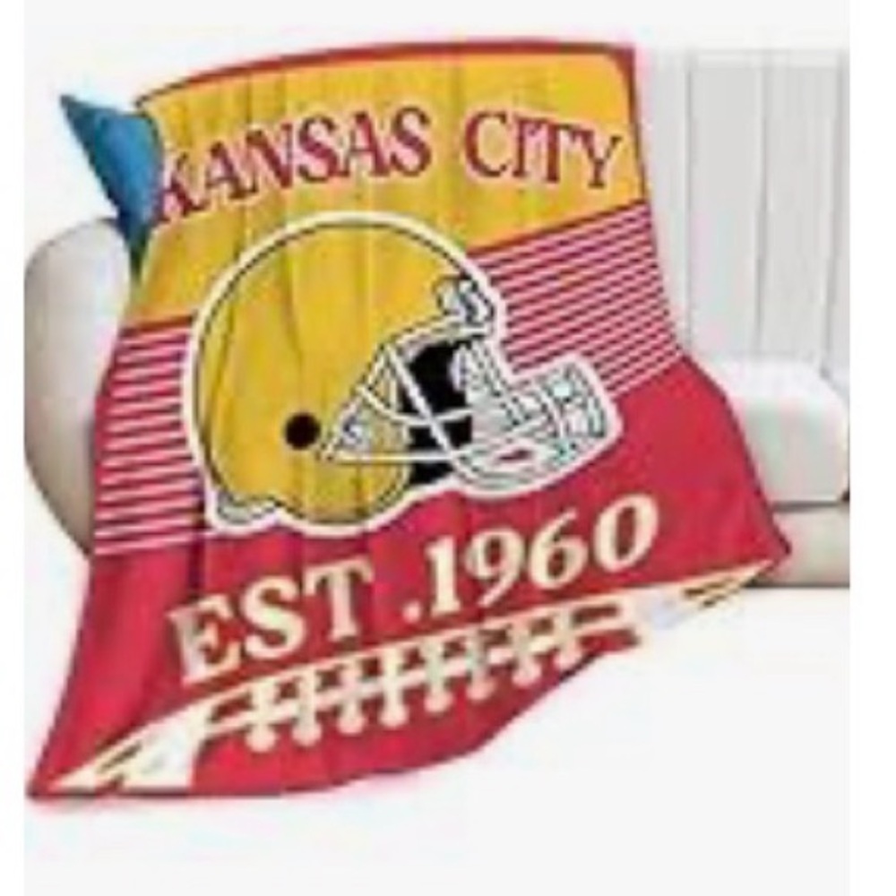 Kansas City Red and Yellow Throw Blanket